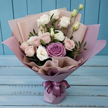 Букет цветов из:  Розы и Лизиантусы в Любытино