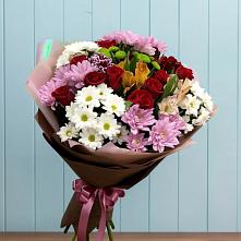 Букет цветов из:  Розы, Хризантемы и Альстромерии в Любытино