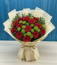 Букет цветов из:  Розы и Хризантемы #REPLACE_PRED# Любытино