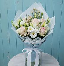 Букет цветов из:  Розы и Лизиантусы #REPLACE_PRED# Любытино