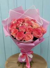 Букет 15 Розовых роз Равель в Любытино