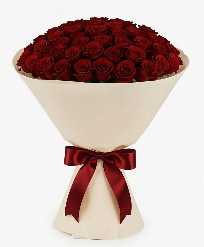 Букет 101 Бордовая роза Блэк Бакарра в Любытино