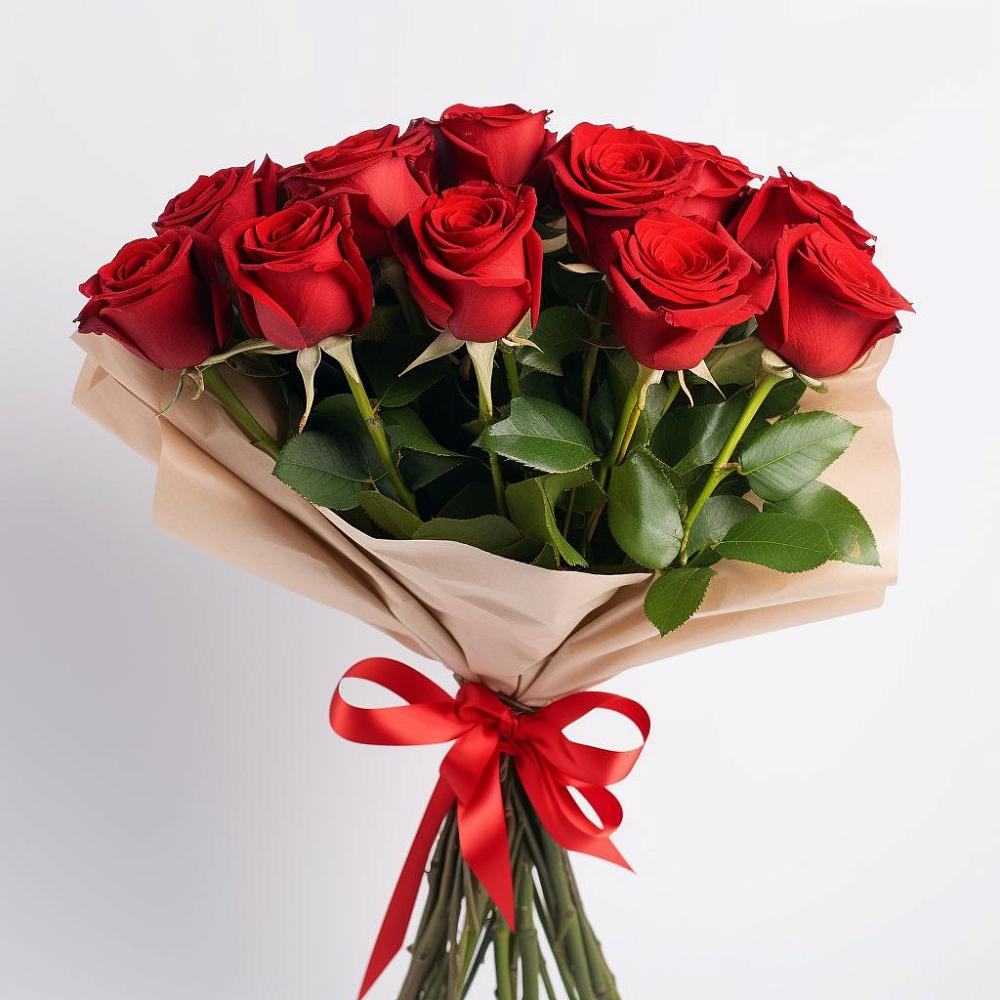 Букет 11 Красных роз Эдлесс Лав в Любытино